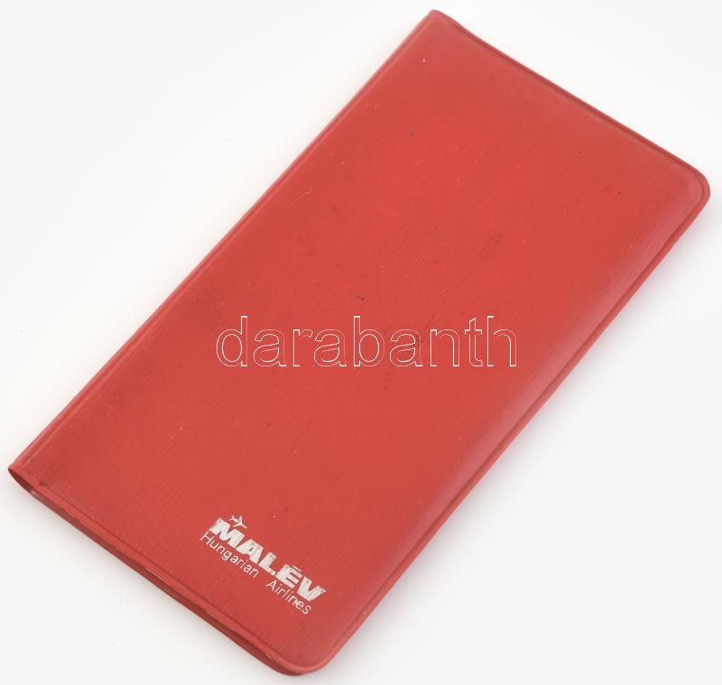 Retro mágneses zseb sakk tábla figurákkal, MALÉV logóval ellátott puha műanyag tokban, hiánytalan, apró kopásnyomokkal, 17x15 cm - Image 2