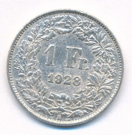 Svájc 1928B 1Fr Ag T:2-,3 Switzerland 1928B 1 Franc Ag C:VF,F Krause KM#24