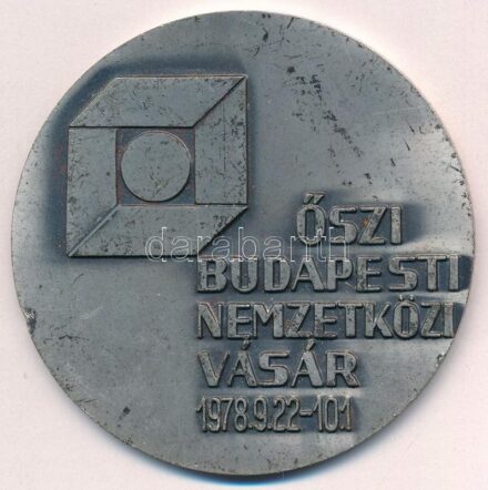 1978. 'Hungexpo Budapesti Nemzetközi Vásárközpont / Őszi Budapesti Nemzetközi Vásár 1978.9.22-10.1' kétoldalas fém emlékérem (70mm) T:2 patina, ph