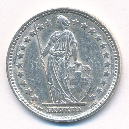 Svájc 1952B 1Fr Ag T:2 Switzerland 1952B 1 Franc Ag C:XF Krause KM#24