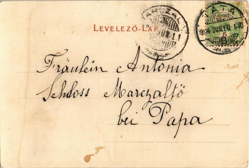 1904 Tata, Tata-Tóváros; Grófi kastély. Nobel Adolf kiadása (r) - Image 2