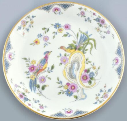 Coalport jelzett teafilter tartó tálak, matricás porcelán, hibátlan, d:12,5cm