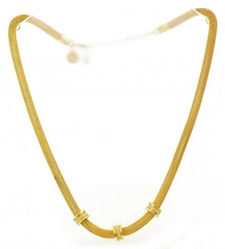Art de France 'Swarovski elements' jelzett bizsu nyaklánc és fülbevaló, szép állapotban, h:50cm, díszdobozban