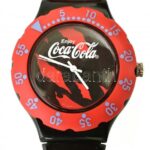 Coca Cola quartz karóra műanyag szíjjal, elemcsere szükséges, d:37mm