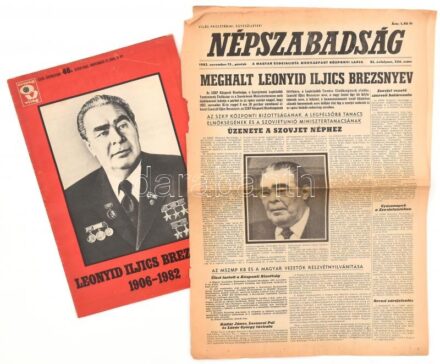 1982 Meghalt Leonyid Brezsnyev - 2 db újság