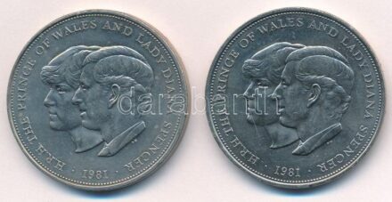 Nagy-Britannia 1981. 25p Cu-Ni 'Károly és Diana esküvője' (2x) T:1- United Kingdom 1981. 25 New Pence Cu-Ni 'Wedding of Prince Charles and Lady Diana' (2x) C:AU Krause KM#925