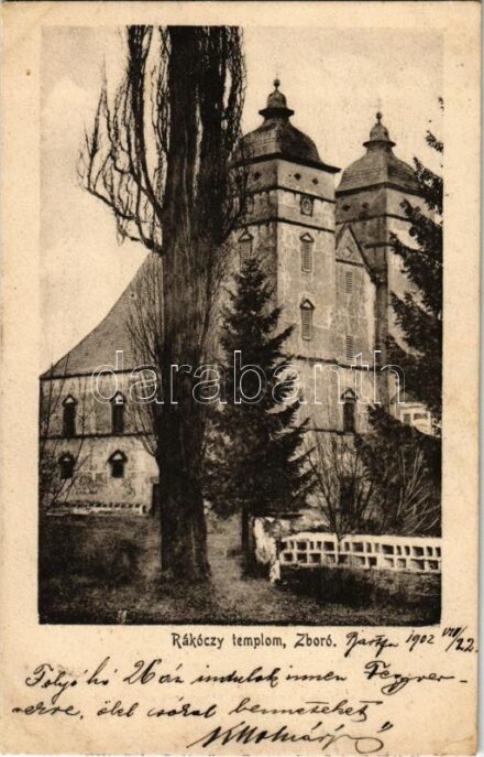 1902 Zboró, Zborov; Rákóczi templom. Salgó Mór kiadása / church (EK)