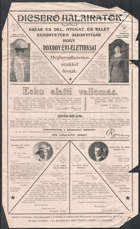 cca 1910-40 vegyes reklám nyomtatvány tétel, össz. 9 db: Hauer Békéscsaba (3 db); Dr. Südy Ernő Megváltó Gyógyszertára Békéscsaba; Weisz Sándor Bp., József-krt 71., stb, hajtásnyomokkal, részben kisebb szakadásokkal, klf. - Image 3