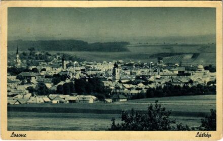 1939 Losonc, Lucenec; látkép, zsinagóga. Salamon Károly kiadása / general view with synagogue (r)