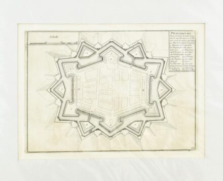 cca 1700-1720 Phalsbourg térképe, rézmetszet, jelzés nélkül, (in: Les Forces de l'Europe, Asie, Afrique et Amerique, ou description des principales villes, avec leurs fortifications, ...Dessignées par les meilleurs ingenieurs,