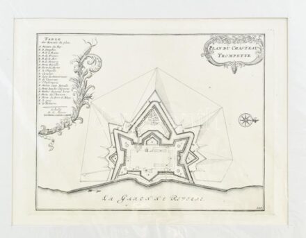 cca 1700-1720 Plan du Chasteau, rézmetszet, jelzés nélkül, (in: Les Forces de l'Europe, Asie, Afrique et Amerique, ou description des principales villes, avec leurs fortifications, ...Dessignées par les meilleurs ingenieurs, particulierement
