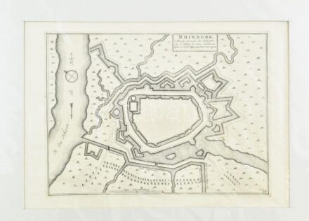 cca 1700-1720 Rhinberg/Rheinberg térképe, rézmetszet, jelzés nélkül, (in: Les Forces de l'Europe, Asie, Afrique et Amerique, ou description des principales villes, avec leurs fortifications, ...Dessignées par les meilleurs ingenieurs,