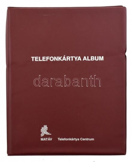 Matáv telefonkártya berakó A/4-es gyűrűs berakó, 22 lapos egy lap 8 osztással,