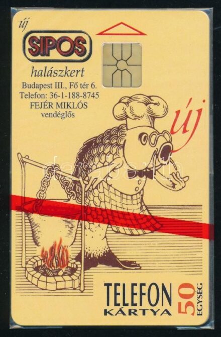 1994 Uj Sipos Halászkert Óbuda használatlan telefonkártya csak 4000 pld!