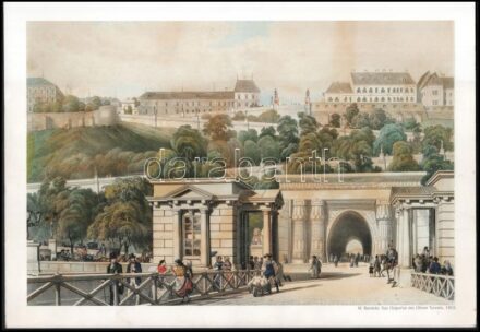 1995 Budapest A XIX. században régi festmény reprókat tartalmazó naptár 33x23 cm