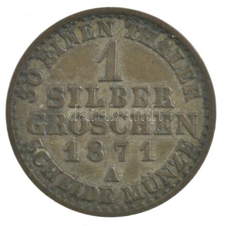 Német Államok / Poroszország 1871A 1Gr Ag 'I. Vilmos' T:2 patina German States / Prussia 1871A 1 Silber Groschen Ag 'Wilhelm I.' C:XF patina Krause KM#485