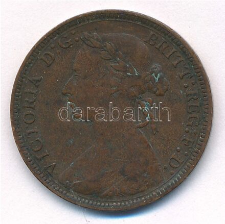 Nagy-Britannia 1885. 1/2p Br 'Viktória' T:2-,3 patina Great Britain 1885. 1/2 Penny Br 'Victoria' C:VF,F patina Krause KM#754
