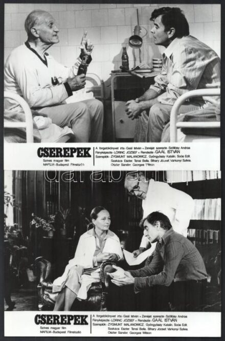 1980 ,,Cserepek' című magyar film jelenetei és szereplői, 13 db vintage produkciós filmfotó, 18x24 cm