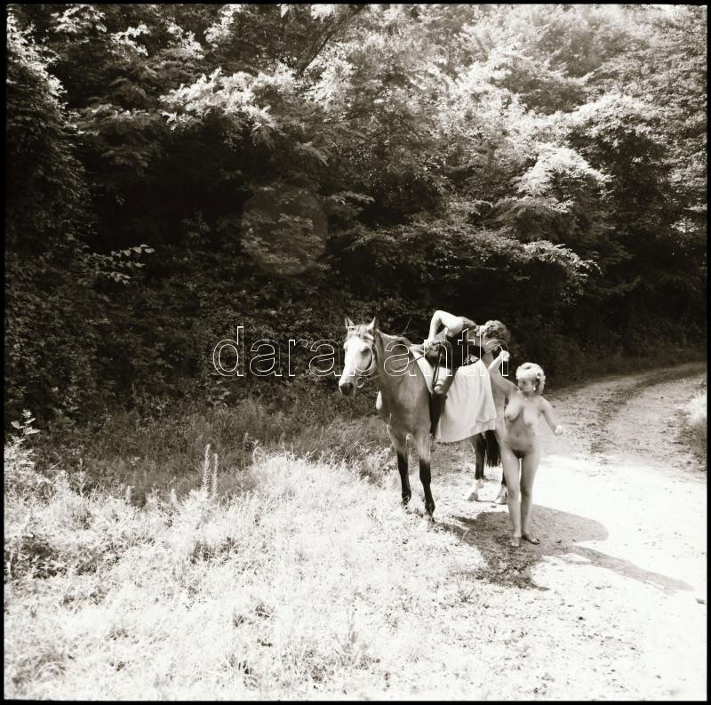 cca 1991 előtt készült akt felvételek, Menesdorfer Lajos (1941-2005) budapesti fotóművész hagyatékából, 9 db vintage fotó és/vagy negatív, de a papírképek és a negatívok nem ismétlik egymást, 6x6 cm és 9,5x7 cm között - Image 3