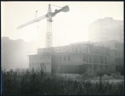 1982 Kabáczy Szilárd (1930-2004) székesfehérvári fotóriporter és fotóművész hagyatékából az ,,Őszi reggel' című fotóművészeti alkotása, pecséttel jelzett, 18x24 cm