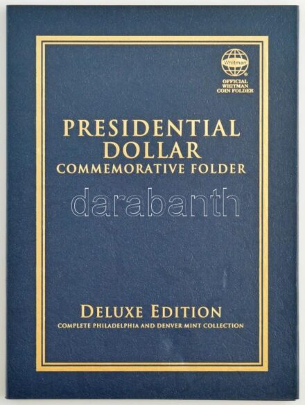 Amerikai Egyesült Államok 2007-2016. Kihajtható berakó a 'Presidential Dollar Coin Program' érméi számára, külön a D és P verdejeleknek, összesen 80 férőhellyel, jó állapotban USA 2007-2016. Holder for the 'Presidential Dollar Coin