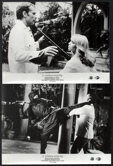 1981 ,,A nindzsa színre lép' című amerikai film jelenetei és szereplői, 8 db vintage produkciós filmfotó, kisebb hibákkal,18x24 cm