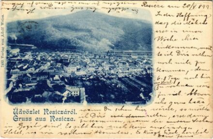 1899 (Vorläufer) Resicabánya, Resicza, Recita, Resita; látkép. Adolf Weiss kiadása / general view (EM)