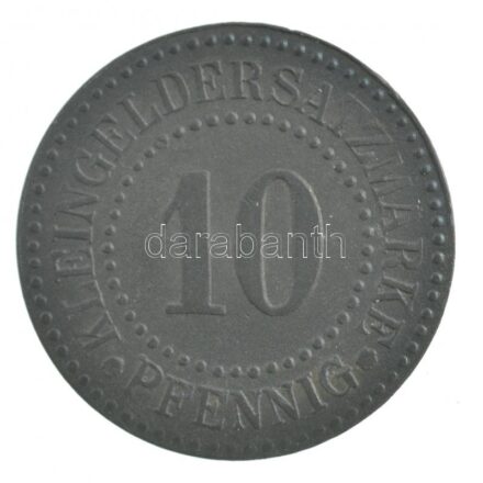 Német Birodalom / Lüneburg ~1920. 10pf 'KLEINGELDERSATZMARKE' Zn szükségpénz T:1- German Empire / Lüneburg ~1920. 10 Pfennig 'KLEINGELDERSATZMARKE' Zn necessity coin C:AU