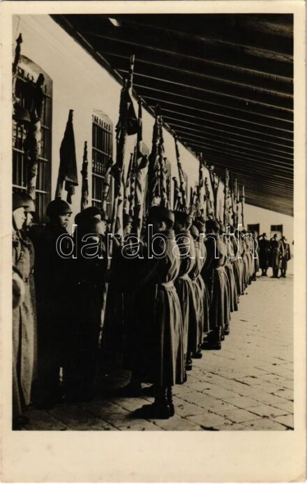 1941 Lavochne, Lavoczne; az 1848-49-es szabadságharci zászlók ünnepélyes hazahozatala Oroszországból, zászlók átvétele a vasútállomáson / Russia returns the flags of the 1849-49 Hungarian war of independence, ceremony at the railway