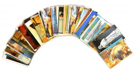 Kb. 100 db MODERN motívum képeslap: művész / Cca. 100 modern motive postcards: art