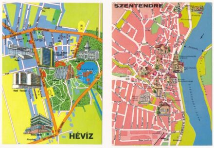 35 db MODERN térképes motívum képeslap / 35 modern map motive postcards