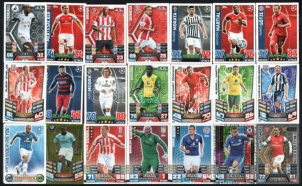 23 db Match Attax focista kártya + 7 db kosárlabdás kártya