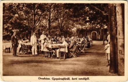 Gyopáros-fürdő (Orosháza), kerti vendéglő (EB)