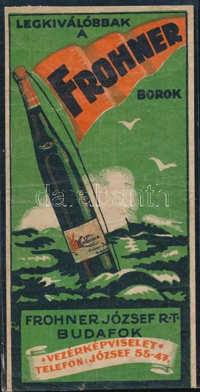 Frohner József Rt. Budafok számolócédula, hajtott