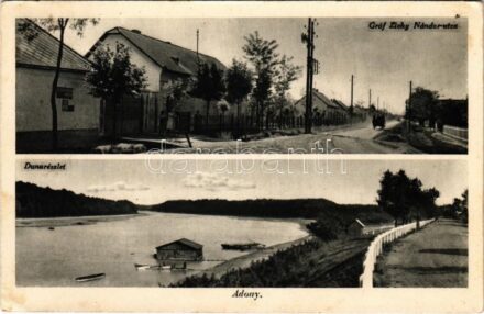 Adony, Gróf Zichy Nándor utca, Duna részlet. Raboczky András kiadása (EK)