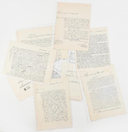 Kossuth Lajos (1802-1894) politikushoz, illetve az Országos Védegylethez kapcsolódó levelek, iratok másolatai (közte Kossuth saját kezű levele, az Országos Védegylet aláírási könyve, Kossuth részére Torinóba címzett boríték,