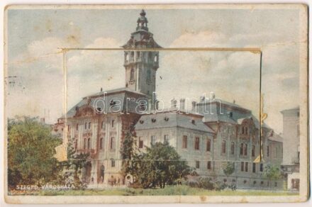 Szeged, Városháza. leporellólap 10 képpel (szakadás / tear)