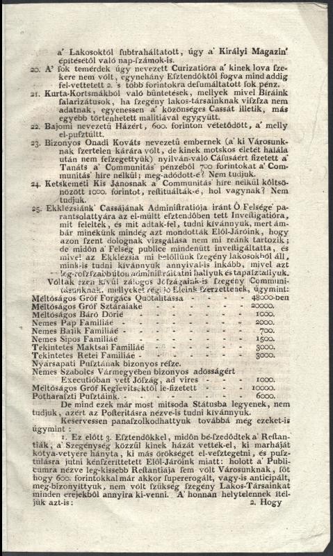 1788 Nagykőrös városának folyamodványa az alsipánhoz adómérséklést kérve. 6 nyomtatott oldal - Image 3