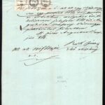 1862 Mosonmagyaróvár, nyugta 50+7+6 kr okmánybélyeggel