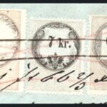 1862 Mosonmagyaróvár, nyugta 50+7+6 kr okmánybélyeggel - Image 2
