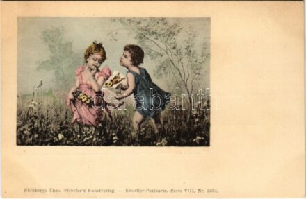 Gyerekek / Children. Theo. Stroefer's Kunstverlag Künstler-Postkarte Serie VIII. Nr. 534. litho