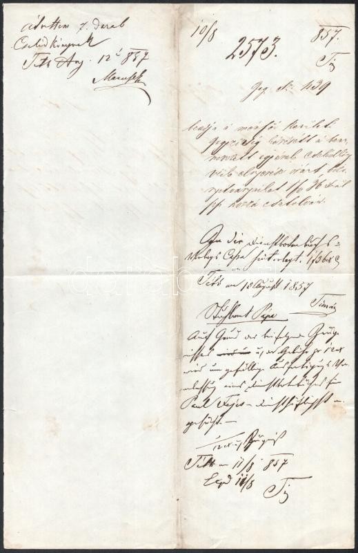 1857 Ménfő, több személynek szóló kifizetésekről szóló okmány - Image 3