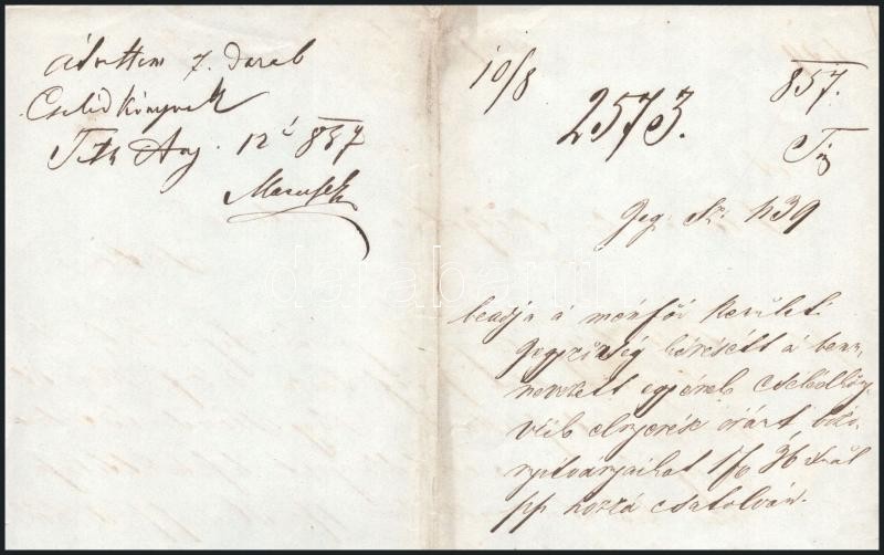 1857 Ménfő, több személynek szóló kifizetésekről szóló okmány - Image 4