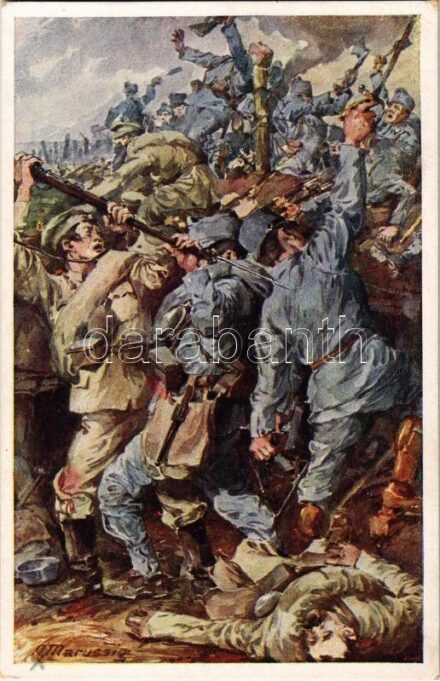 Matthias Santner, Landsturminfanterist des k.k. Landsturminfanterieregimentes Nr. 24. Aus dem goldenen Buche der Armee Serie III. Offizielle Karte für Rotes Kreuz, Kriegsfürsorgeamt Kriegshilfsbüro Nr. 373. / WWI Austro-Hungarian K.u.K. military