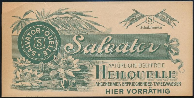 Salvator Heilquelle ásványvíz számolócédula