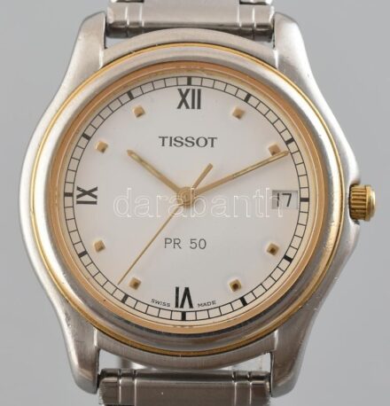 Tissot férfi quartz karóra, szép állapotban, dátumkijelzős, működik, d:38mm