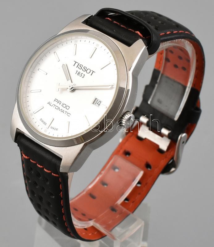 Tissot automata férfi karóra, dupla szíjjal, leírással, eredeti dobozban, szép működő állapotban. d:40mm - Image 2