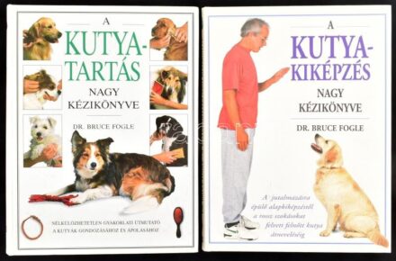 Bruce Fogle 2 műve: A kutyatartás nagy kézikönyve. Ford.: S. Kovács Judit.; A kutyakiképzés nagy kézikönyve. Ford.: Dobronai Pál. Bp., 1993-1996., SubRosa. Kiadói kartonált papírkötés.