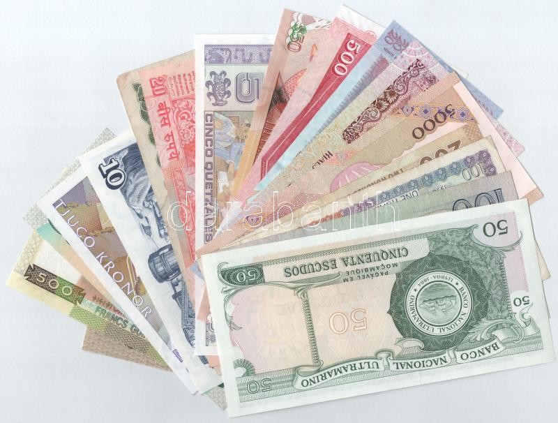 17db-os vegyes, külföldi bankjegytétel, közte Izland, Irán, Kína, Portugália, Venezuela T:I-III 17pcs mixed, foreign banknote lot, within Iceland, Iran, China, Portuga, Venezuela C:UNC-F - Image 2