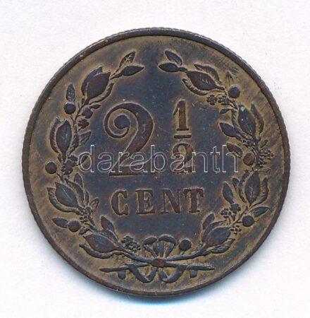 Hollandia 1898. 2 1/2c 'III. Vilmos / Vilma' T:2- Netherlands 1898. 2 1/2 Cent 'Willem III / Wilhelmina' C:VF Krause KM#108